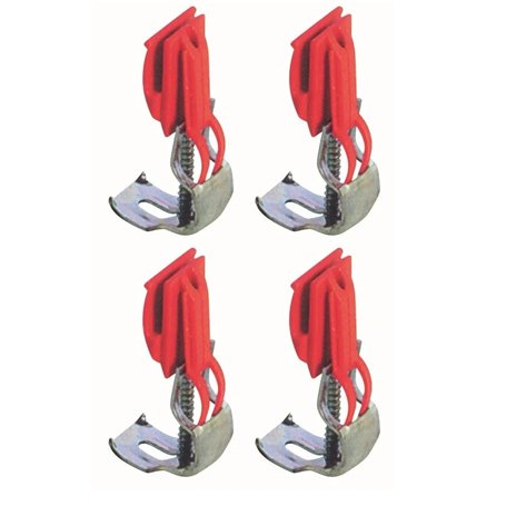 cyclingcolors 4x Fixation clip pour évier 30 x 42mm acier inoxydable et plastique rouge Franke Cuisine Pince Accessoire Pièce Re
