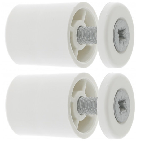 cyclingcolors 2x Butée d'arrêt de lame finale de volet roulant ronde 25mm Ø22mm en PVC avec rondelle et vis Store Fenêtre Enroul