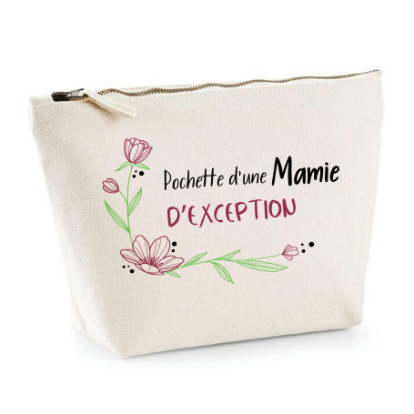 Trousse Mamie d'exception | Idée Cadeau Anniversaire Noël Fête des Grand-Mères Pochette Maquillage Toilette