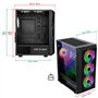 Spirit Of Gamer - Boitier PC Gamer RGB, 6 Ventilateurs 120 mm ARGB Inclus, Compatible mATX, Moyen Tour Gaming Vide avec Paroi La