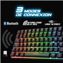 Spirit Of Gamer | Clavier Gamer sans Fil & Bluetooth RGB | Clavier TKL AZERTY Compact 65% | Touches Semi-Mécanique Rétroéclairé