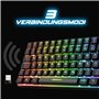 SPIRIT OF GAMER | Clavier de jeu Bluetooth sans fil | Clavier TKL RGB QWERTZ 65 % | Touches semi-mécaniques avec rétroéclairage