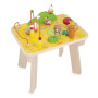 Janod - Table d'Activités en Bois Thème Ferme - 8 Activités pour Enfants - Hauteur Plateau 32cm - Jouet d'Éveil - Développement