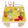 Janod - Table d'Activités en Bois Thème Ferme - 8 Activités pour Enfants - Hauteur Plateau 32cm - Jouet d'Éveil - Développement