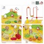 Janod - Table d'Activités en Bois Thème Ferme - 8 Activités pour Enfants - Hauteur Plateau 32cm - Jouet d'Éveil - Développement
