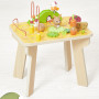 Janod - Table d'Activités en Bois Thème Ferme - 8 Activités pour Enfants - Hauteur Plateau 32cm - Jouet d'Éveil - Développement