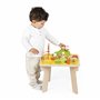 Janod - Table d'Activités en Bois Thème Ferme - 8 Activités pour Enfants - Hauteur Plateau 32cm - Jouet d'Éveil - Développement