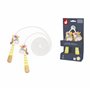Janod - Corde à Sauter Réglable pour Enfants - Poignées Tetes de Licornes en Bois - 2m de Corde - Idéal pour Jouer en Extérieur