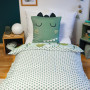 CÔTE DECO Parure de lit 140x200 cm Enfant réversible - Housse de Couette 140x200 cm + 1 Taie d'oreiller 63x63 cm Motif imprimé D