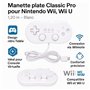 Straße Game Manette Classic Pro Blanche pour Nintendo Wii/Wii U – Style Rétro – Compatible Jeux Console Virtuelle et WiiWare – C