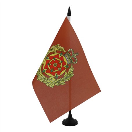AZ FLAG - Drapeau De Table Duke of Lancaster's Regiment de la British Army 21x14 cm - Petit Drapeau Armée Britannique De Bureau