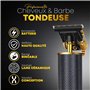 COFFRET TONDEUSE CHEVEUX ET BARBE 0MM | TONDEUSE BARBE ÉLECTRIQUE PROFESSIONNELLE | SANS FIL TONDEUSE A CHEVEUX RASOIR BARBE TON