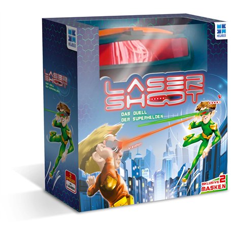 Megableu Shoot tir Combat pour Enfants intérieur 2 Masques Laser Inclus-Cadeau interactif-Jeu d'extérieur-À partir de 6 Ans-Vers
