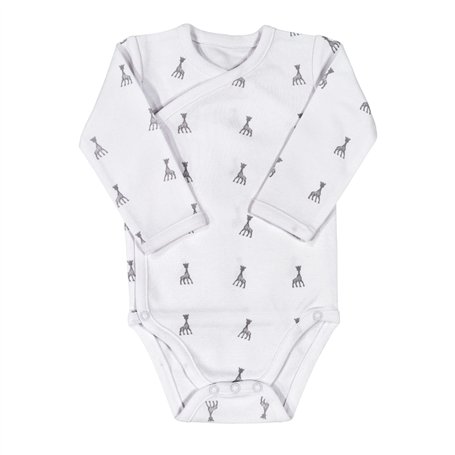 SOPHIE LA GIRAFE - Pyjama Body Bébé en Coton - Doux et Chaud - Grenouillère Manches Longues - Barboteuse Moixte