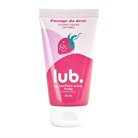 Passage du désir | Lubrifiant Intime À L'eau | Lubrifiant | Lub Gourmand Compatible Préservatifs (Fraise) 70ml