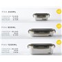 PIKA - Lot de 7 boites alimentaires en inox - 3x 820ml + 2x 1200ml + 2x 260ml – Hermétique - Compatible au micro-ondes, four, co