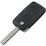 Clé Plip 2 Boutons Compatible pour Peugeot 3008 5008 modèle CE0523 Lame avec rainure Coque boitier de Télécommande @Pro-Plip