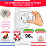 [Pack x20] Cache Prise Bébé Français Amovible [ Sans Clef Ni Adhésif ] - Invention 100% Made In France - Cache-Prise Bebe - Sécu