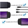 Link-e : Cable Chargeur USB de Remplacement 2 en 1 Compatible avec la Console Sony PSP 1000, 2000 et 3000 (Alimentation et Trans