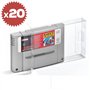 Link-e : 20 X Boitier de Protection en Plastique Compatible avec Cartouche de Jeu sur Console Super Nintendo SNES
