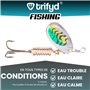 trifyd® Fishing - cuillere tournante de pêche à la Truite et Petits carnassiers, Le Pack de 5 cuillères