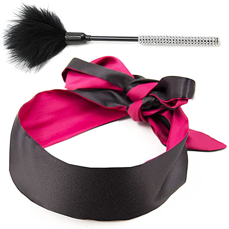inedit Bandeau Yeux Sexy Adulte + Plumeau - Couple Intime - Jeux et Fantaisies Érotiques - Accessoires pour Les Adultes & Couple