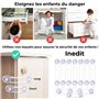 Bloc placard Bebe (10 Pièces) Sécurité Enfant - Bloque Porte Placard Fenêtre - Protection Sécurite Domestique - Sécurité Serrure