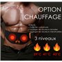 Ceinture abdominale électrostimulation 7 modes et 15 niveaux avec option chauffage 3 niveaux, électrostimulateur abdominal fiabl