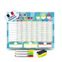 MARKETIFAR Tableau Recompense Enfant - 3 Feutres et Brosse Inclus - Tableau Magnétique de Motivation pour Bon Comportement avec 