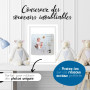 Couverture étape bebe en Français + carte étape en bois personnalisé - tapis mois pour photos - coffret cadeau naissance inclus