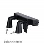 colonnettes noires mat pour robinet de baignoire (inclinées,excentriques)