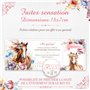 SoKawaï - 12 invitations anniversaire en Français | Thème Équitation - Cheval | Format ticket | Adresse détachable