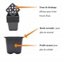 Verdonia 200 Godets Plastique 8cm pour Semis, Repiquage, Bouturage Réutilisables et Résistants - Pots Pratiques avec Trous de Dr