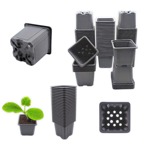 Verdonia 70 Godets Plastique 8cm pour Semis