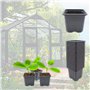 Verdonia 70 Godets Plastique 8cm pour Semis, Repiquage, Bouturage Réutilisables et Résistants - Pots Pratiques avec Trous de Dra