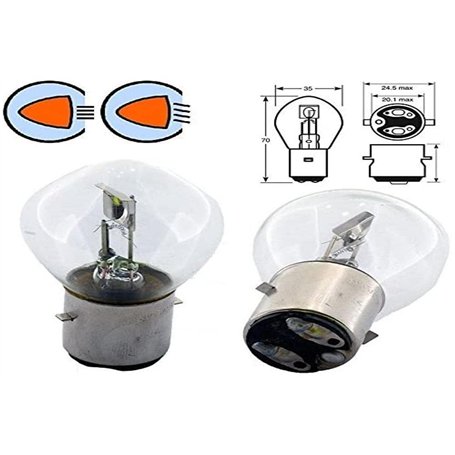 cyclingcolors ampoule 6v 25/25w ba20d moto cyclomoteur mobylette scooter projecteur lampe