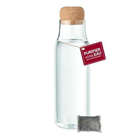 Le Charbon Actif Français Carafe filtrante d'Eau en verre 1