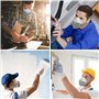 AirGearPro D-200 Masque de Protection Respiratoire Réutilisable, Anti poussière avec Filtres pour Peinture, Travaux, Bricolage, 