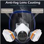 AirGearPro G-750 Masque de Protection Respiratoire Intégral avec Filtres A1P2 | Masque à gaz Anti-poussière pour Peinture, Pulvé
