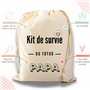 STUDIO MANALI Kit de survie du futur papa - boîte à papa - annonce grossesse - cadeau de naissance - pochon à remplir - coton bi