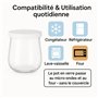 SPECIAL-DAY 8 pot de yaourt en verre avec couvercles hermetique | verrine en verre pour tout yaourtière |petit pots bebe longue 