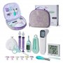 Trousse de soin bebe + thermomètres accessoire + mouche bebe seringue nasale bebe + thermometre interieur + thermometre bain béb