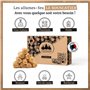 Le Bouscatier Allume-feu écologique en Laine et Cire de Bois 100% naturels pour cheminée poêle cuisinière Barbecue brasero. 150 