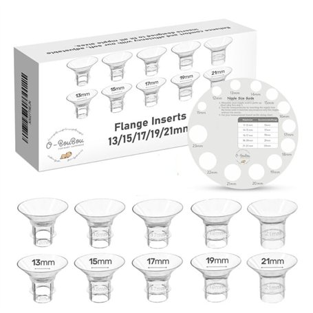 10 Inserts de Bride sans BPA 13/15/17/19/21mm – Compatible Avec Bride 24mm Bouclier des Tire Lait de Momcozy S9/S12 Pro M5 /Null