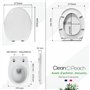 Abattant wc frein de chute en UF| Marque Francaise | Garantie 2 ans | Cuvette toilette avec frein de chute | Cuvette wc | Lunett