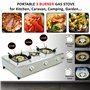 NJ NSD-3 Réchaud Gaz Intérieur - 3 Feux Plaque de Cuisson Portable GPL