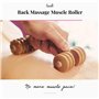 Tuuli Accessories Masseur Rouleau de Massage Appareil Dos Épaule Cou Jambes Corps Musculaire Bois 18 x 7 x 6 cm