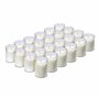 Horeca Candles - Bougies chauffe-plat blanches - Durée 24 heures - Lot de 24 bougies non parfumées - Verre en plastique transpar