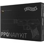 Umarex Walther PPQ Navy BK Spring + Chargeur supp. + Silencieux 0.5J Adulte Unisexe, Noir, Taille unique
