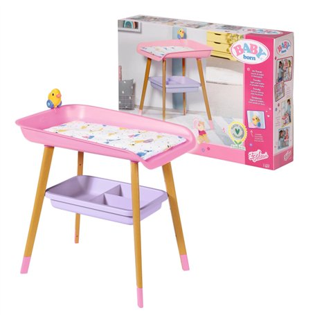 BABY born Table à Langer - Pour les Tout-petits de 3 Ans et Plus - Adapté aux Petites Mains des Enfants - Table avec Porte-Servi